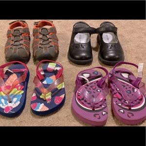 Lot of little girls shoes